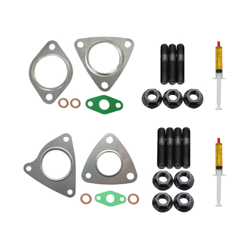 Turbo Charger Installation Stud, Gasket & Lubricant Kit For Jaguar XJ 3.0L