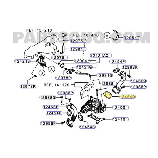 Genuine EGR Valve To EGR Pipe Gasket For Mitsubishi Triton MR 4N15 2.4L