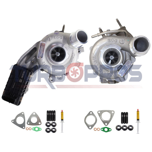Genuine Twin Turbo Charger With Gaskets & Studs For Land Rover / Discovery 4 / Range Rover Sport / Jaguar XF/XJ 3.0L.