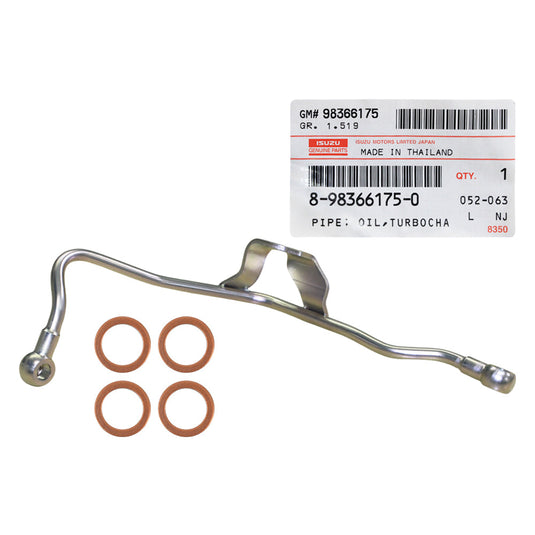 Genuine Turbo Charger Oil Feed Pipe With Gaskets For Isuzu D-Max / MU-X 4JJ1 3.0L 2016 Onwards 06200