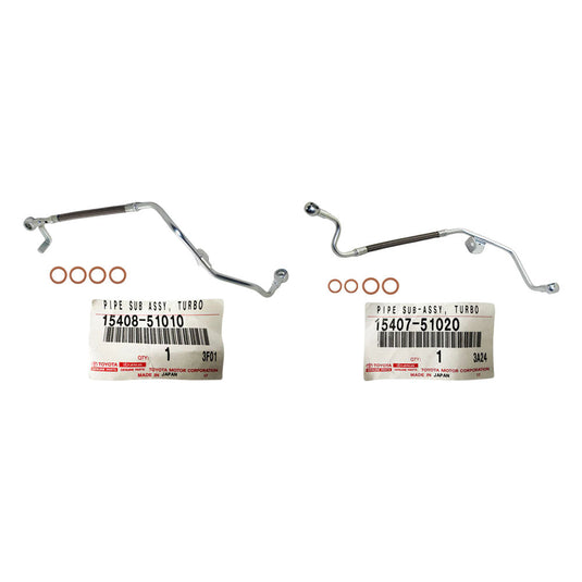 Genuine Turbo Charger Oil Feed Pipe With Gaskets For Toyota LandCruiser 200 Series 1VD-FTV 4.5L