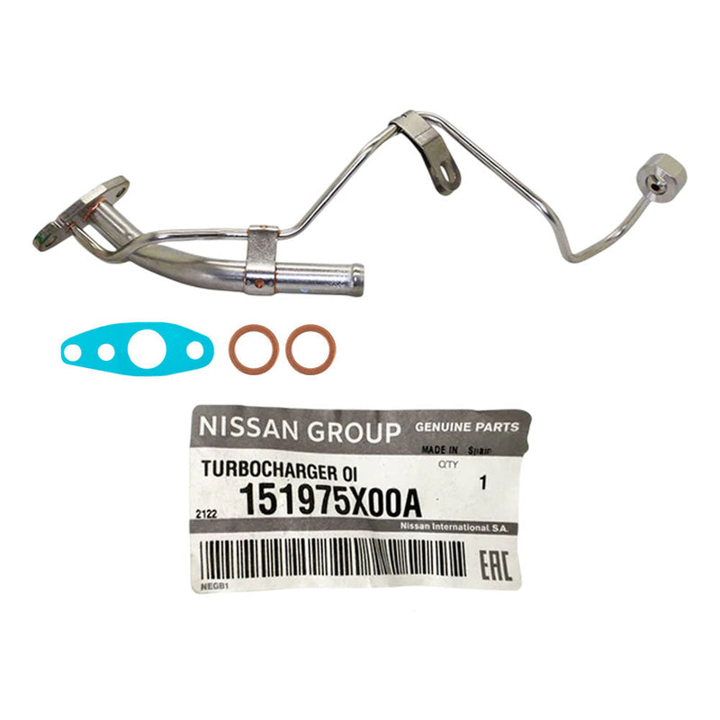 Load image into Gallery viewer, Genuine Turbo Charger Oil Feed &amp; Return Pipe With Gaskets For Nissan Pathfinder R51 YD25 2.5L 2010 Onwards
