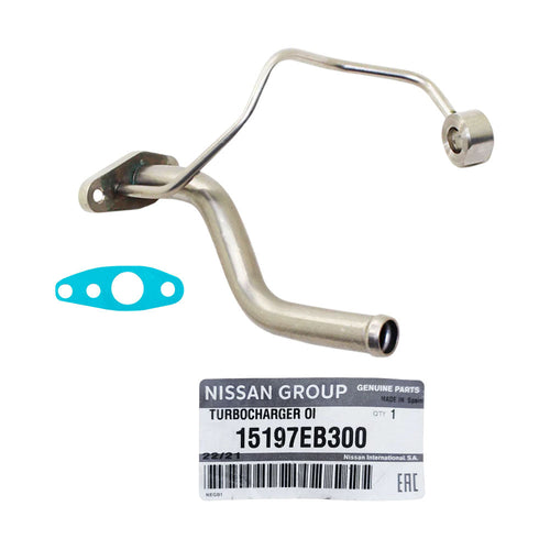 Genuine Turbo Charger Oil Feed & Return Pipe With Gaskets For Nissan Navara D40 YD25 2.5L 3-Bolt Type