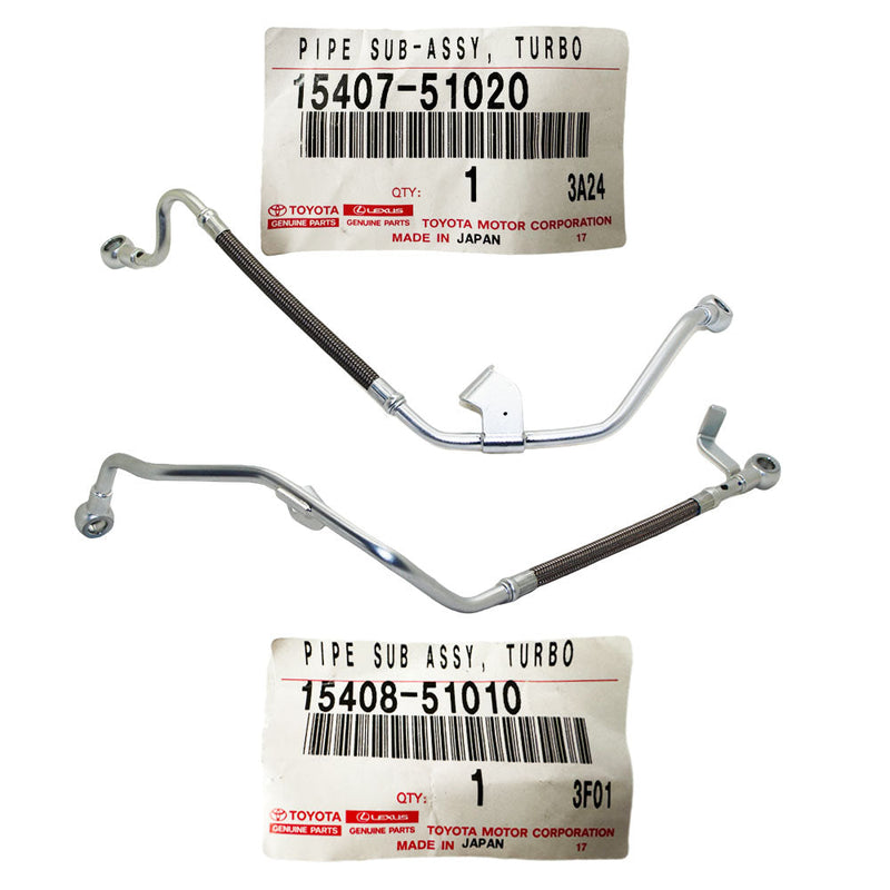 Load image into Gallery viewer, Genuine Turbo Charger Oil Feed Pipe With Gaskets For Toyota LandCruiser 200 Series 1VD-FTV 4.5L
