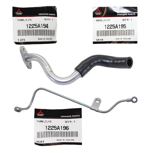 Turbo Charger Oil Feed, Return Pipe & Return Hose For Mitsubishi Triton MN 4D56 2.5L