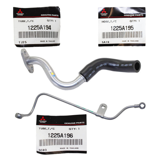 Turbo Charger Oil Feed, Return Pipe & Return Hose For Mitsubishi Triton MN 4D56 2.5L