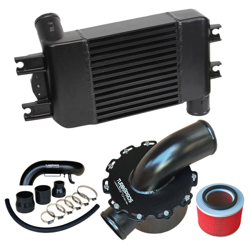 Load image into Gallery viewer, Upgrade Aluminium Intercooler, Airbox and Piping Kit For Nissan Patrol GU ZD30 3.0L Common Rail 2007-2016
