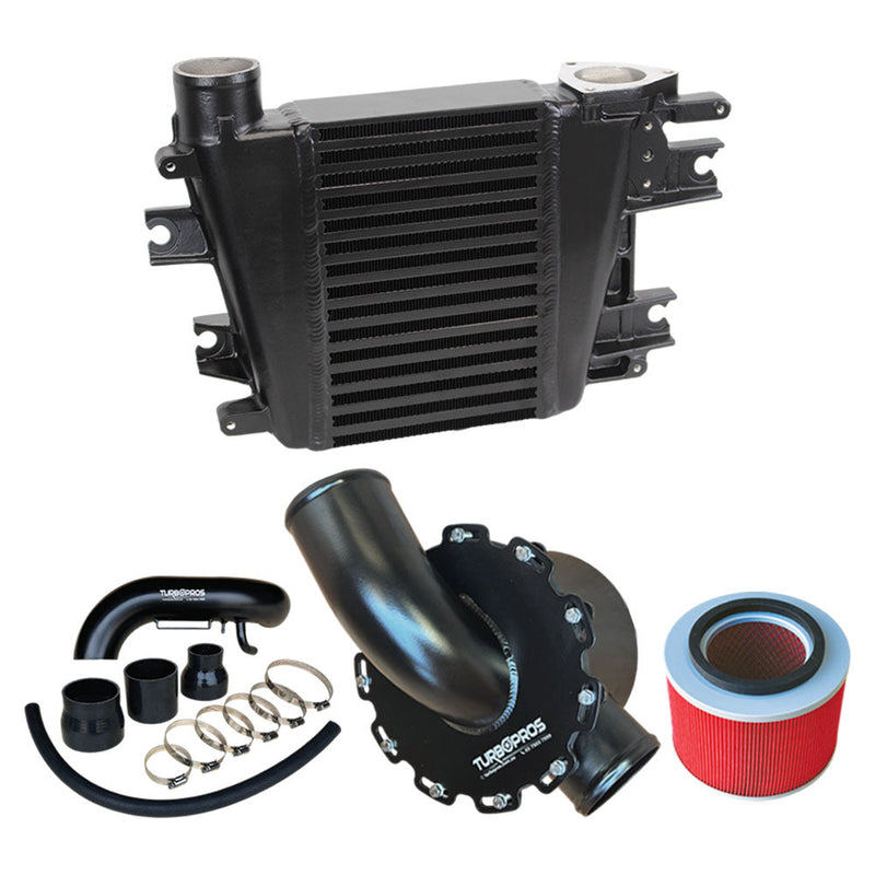 Load image into Gallery viewer, Upgrade Aluminium Intercooler, Airbox and Piping Kit For Nissan Patrol ZD30 3.0L Direct Injection 2000-2007
