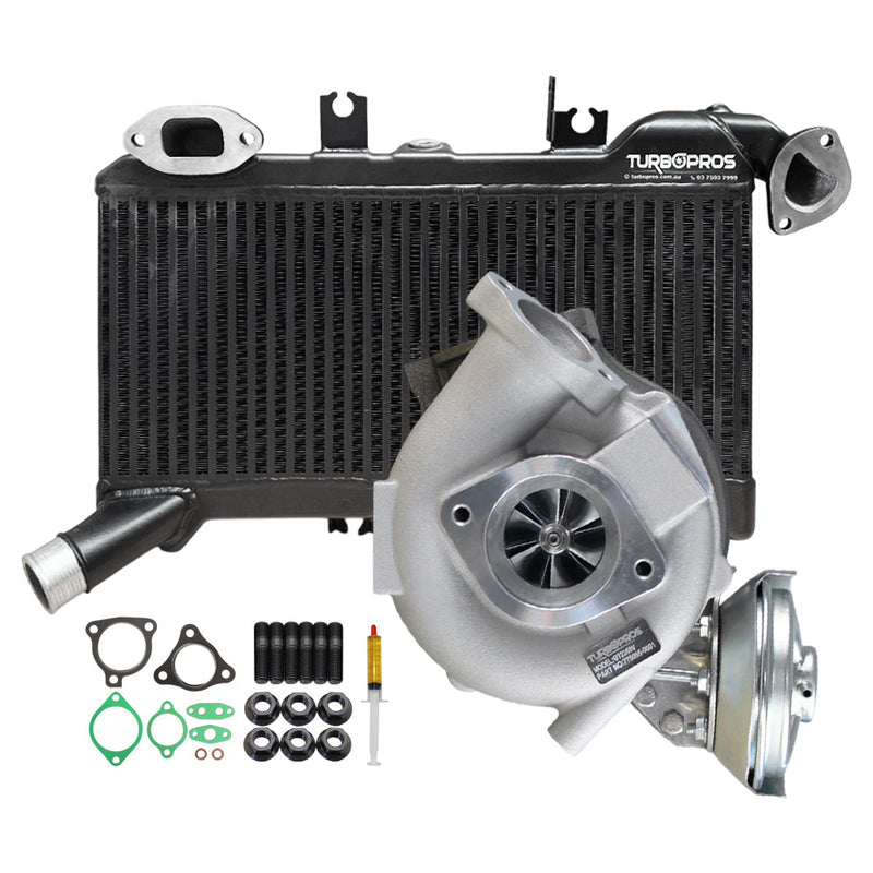 Load image into Gallery viewer, Upgrade Billet Turbo Charger With 60mm Intercooler For Toyota LandCruiser 76 / 78 / 79 Series VDJ76R / VDJ78R / VDJ79R 1VD-FTV V8 4.5L
