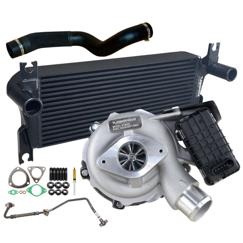 Load image into Gallery viewer, Upgrade Billet Turbo Charger With 106mm Intercooler &amp; Hose And Genuine Oil Feed Pipe For Ford Ranger 3.2L 2011-2015
