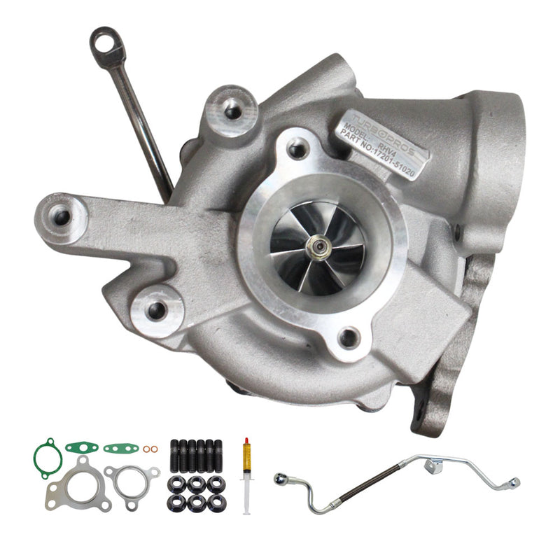 Load image into Gallery viewer, Upgrade Billet Turbo Charger With Genuine Oil Feed Pipe For Toyota LandCruiser 200 Series VDJ200 1VD-FTV 4.5L Driver Side
