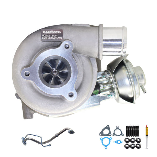 Upgrade Billet Turbo Charger With 65mm Intercooler And Genuine Oil Feed Pipe With Air Box & Intake Pipe Kit For Nissan Patrol GU Y61 ZD30 3.0L