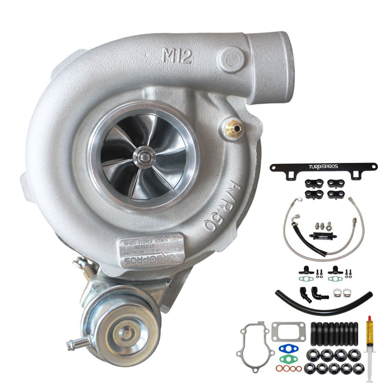 Load image into Gallery viewer, Upgrade Billet GT3582R Turbo Charger With Oil Feed &amp; Return Line And Bracket Kit For Ford FPV FG F6 Barra 4.0L
