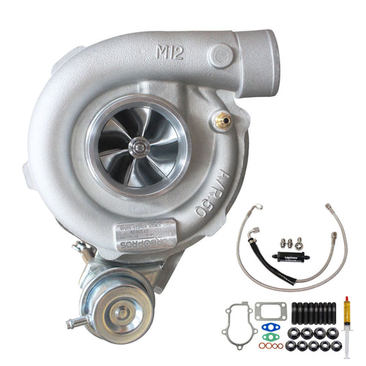 Upgrade Billet GT3582R Turbo Charger With Oil Feed Line For Ford FPV FG F6 Barra 4.0L
