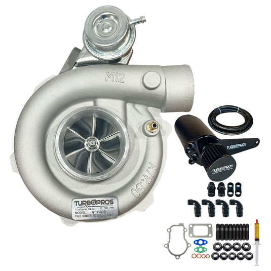 Upgrade Billet GT3582R Turbo Charger With AN8 Oil Catch Can For Ford FPV BA / BF / FG F6 Barra 4.0L