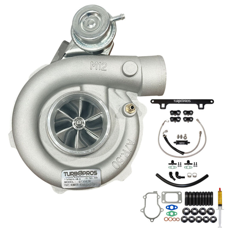 Load image into Gallery viewer, Upgrade Billet GT3582R Turbo Charger With Oil Feed, Return Line And Support Bracket Kit For Ford FPV BA / BF / FG F6 Barra 4.0L
