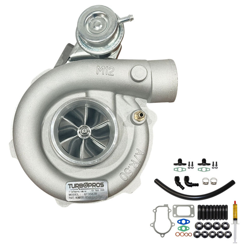Load image into Gallery viewer, Upgrade Billet GT3582R Turbo Charger With Oil Return Line Kit For Ford FPV BA / BF / FG F6 Barra 4.0L
