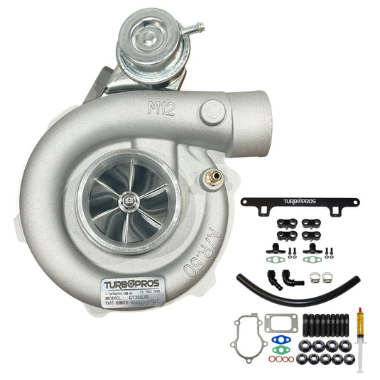 Upgrade Billet GT3582R Turbo Charger With Oil Return Line And Support Bracket Kit For Ford FPV BA / BF / FG F6 Barra 4.0L