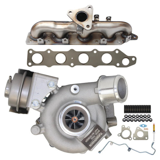 Upgrade Billet Turbo Charger With Genuine Exhaust Manifold, Oil Feed Pipe, Gasket & Stud Kit For Mitsubishi ASX 4N13 1.8L 1515A224