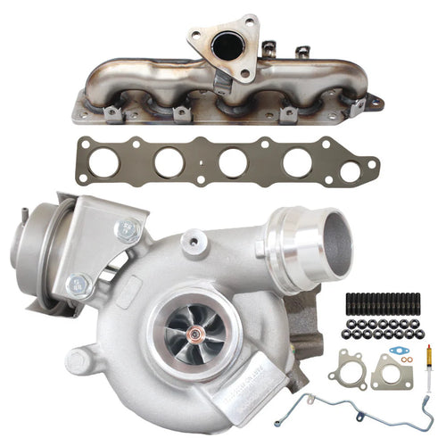 Upgrade Billet Turbo Charger With Genuine Exhaust Manifold, Oil Feed Pipe, Gasket & Stud Kit For Mitsubishi ASX 4N14 2.2L