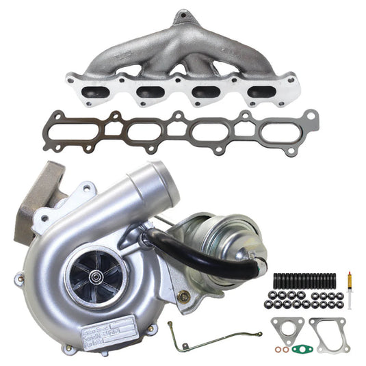 Upgrade Billet Turbo Charger With Genuine Exhaust Manifold, Oil Feed Pipe, Gasket & Stud Kit For Mitsubishi Challenger 4D56 2.5L VT10