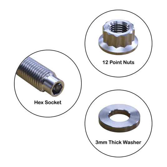 Titanium Turbo Charger Stud Kit For Nissan Patrol GQ RD28 2.8L