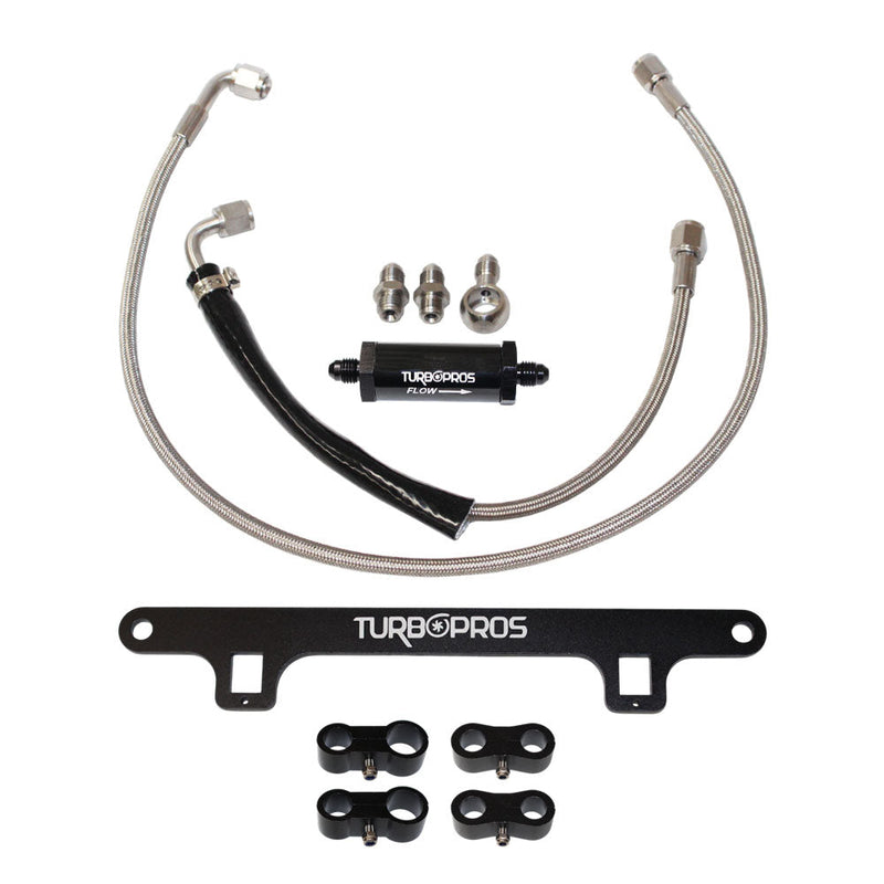 Load image into Gallery viewer, Turbo Pros Turbo Oil Feed Line &amp; Support Bracket Kit For Ford Falcon XR6 BA/BF/FG Barra 4.0L
