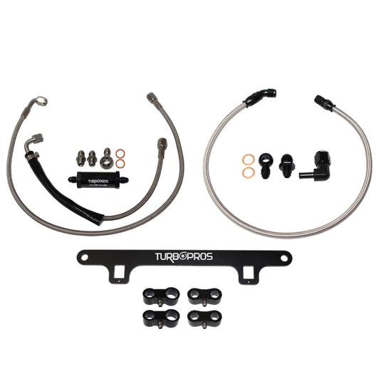 Turbo Pros Turbo Oil Feed Line, Water Line & Support Bracket Kit For Ford Falcon XR6 BA/BF/FG Barra 4.0L