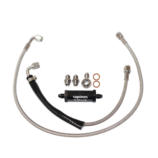Turbo Pros Turbo Oil Feed & Return Line, Water Line & Support Bracket Kit For Ford Falcon XR6 BA/BF/FG Barra 4.0L
